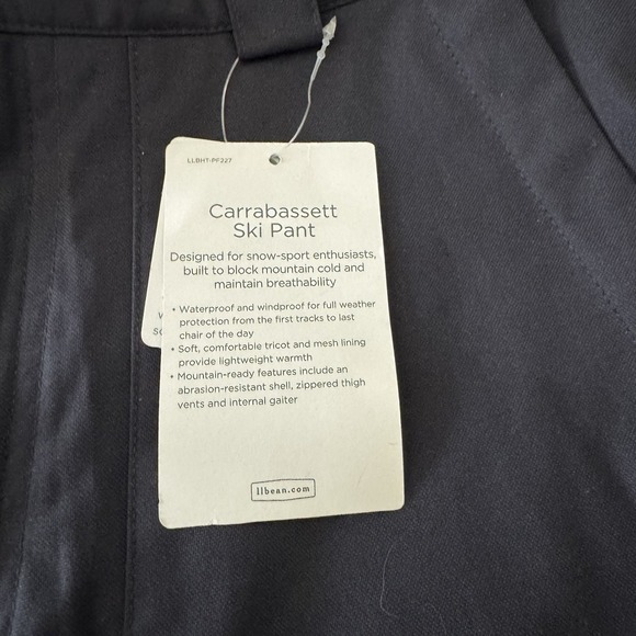 LL Bean Carrabassett Ski Pants Mens M Reg Black Insualted Snow Outdoor NWT - Picture 5 of 9